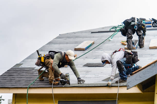 Professional Roof Installation technician working in Wilmington, MA